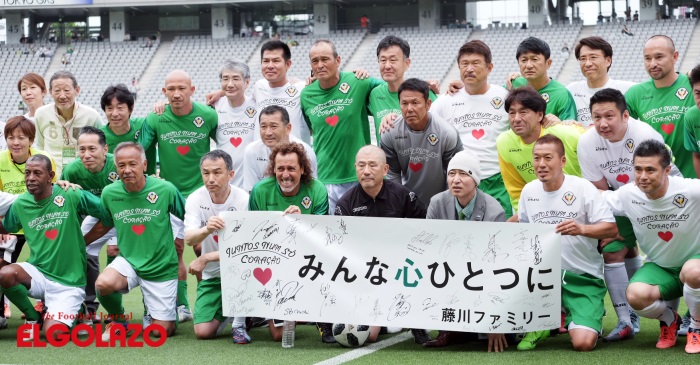 ゴール裏から沸き起こった「フジカワ、ガンバレ!!」。東京Vが、闘病中のクラブOB・藤川孝幸氏への激励マッチを開催