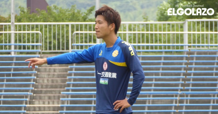 前節に今季初出場の北九州・新井純平。「もらったFKは蹴らせてもらいます!」と力強く宣言