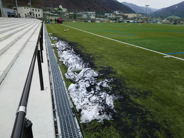 [松本]もう雪はほとんど残っていません。千葉サポーターの皆さま、ご安心を