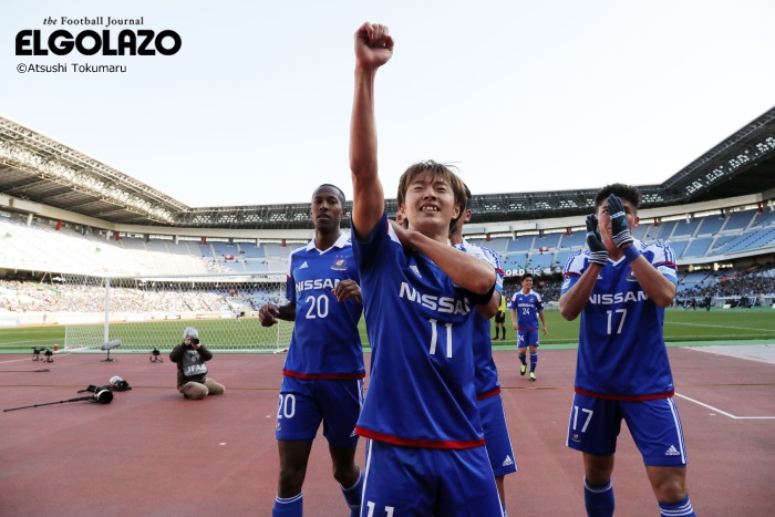 横浜FMと鹿島が天皇杯4強へ。横浜FMはMF天野純の強烈ミドルでG大阪の3連覇の夢を打ち砕く
