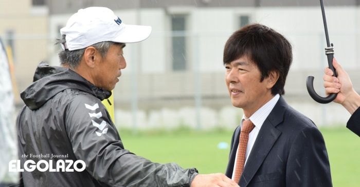 高田明新社長が早速長崎の練習を視察。選手たちはそのあいさつに感銘