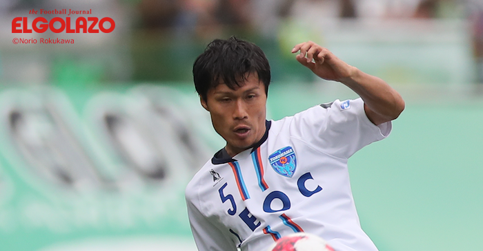 古巣・山形戦を前にした横浜FCの西河翔吾。「向こうのスタジアムでできるのは楽しみ」